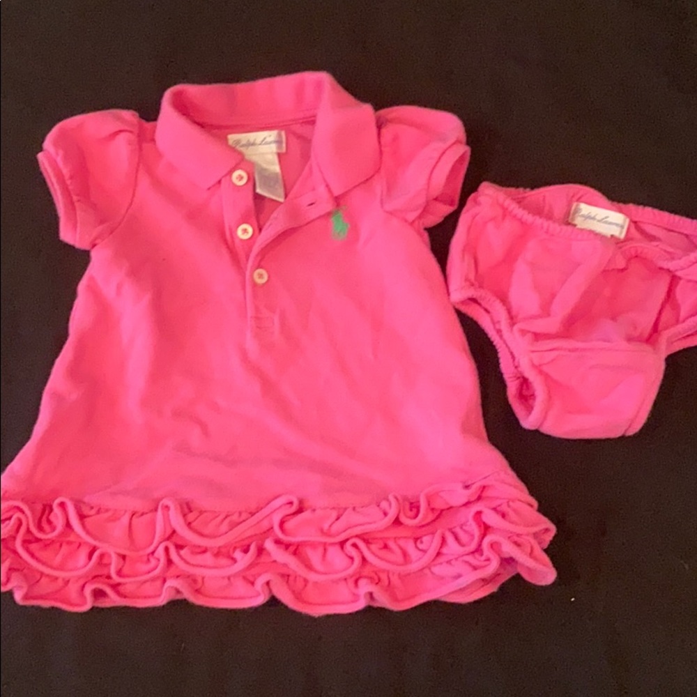 Ralph Lauren baby dress with diaper cover